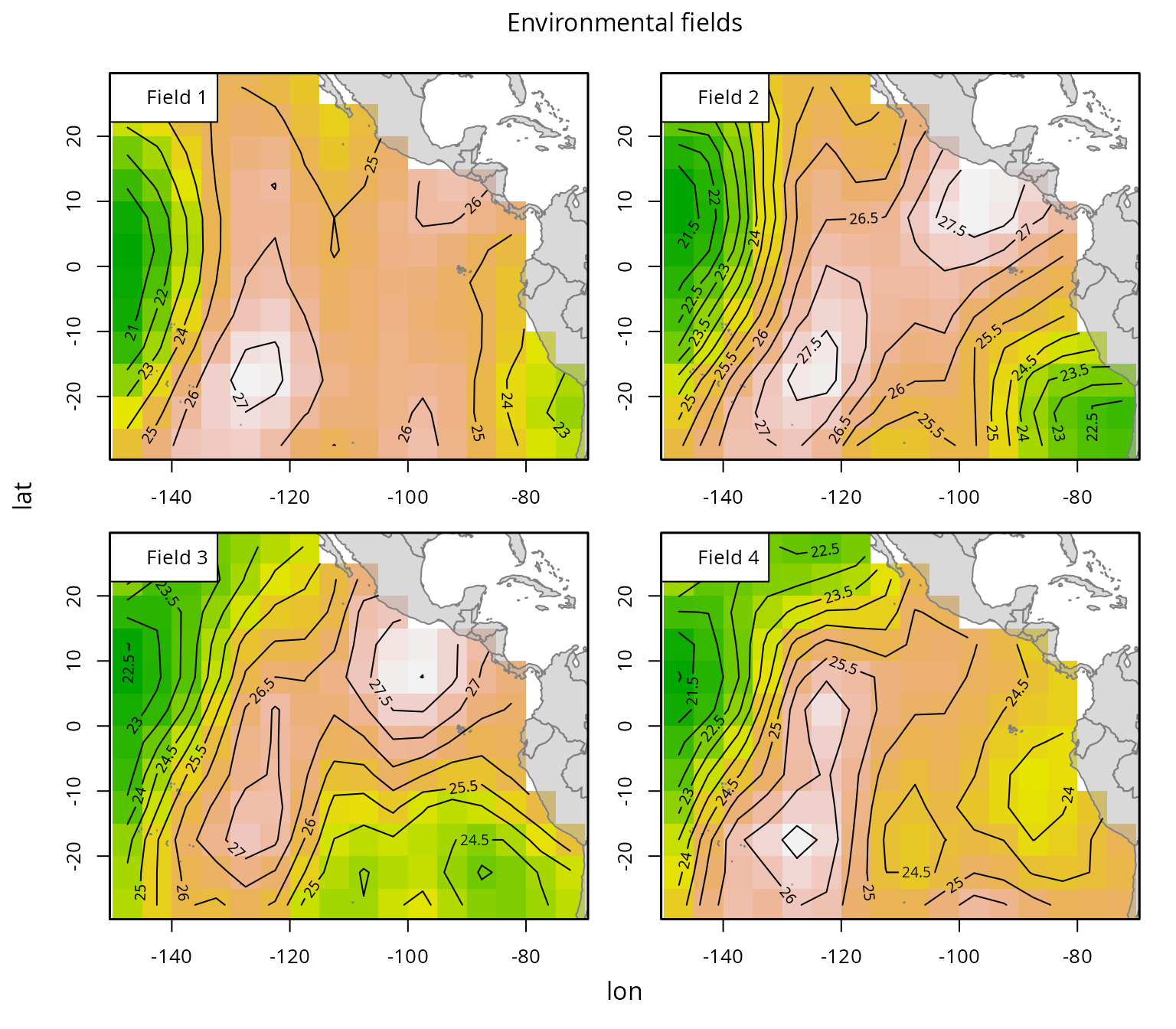 First four environmental fields